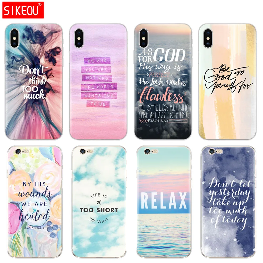 Силиконовый чехол для Iphone 6X8 XS 11 pro Max XR 7 6s 5 5s SE 2020 Plus 10 телефона не думайте слишком