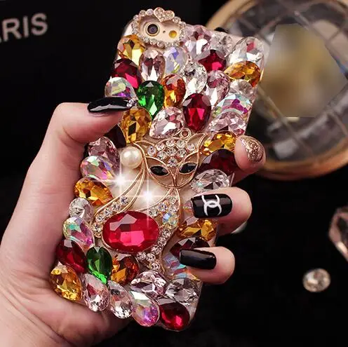 Роскошные 3D DIY лиса бриллиантовые блестящие стразы Fundas Чехлы для Samsung Galaxy A5 A7 2017 2016