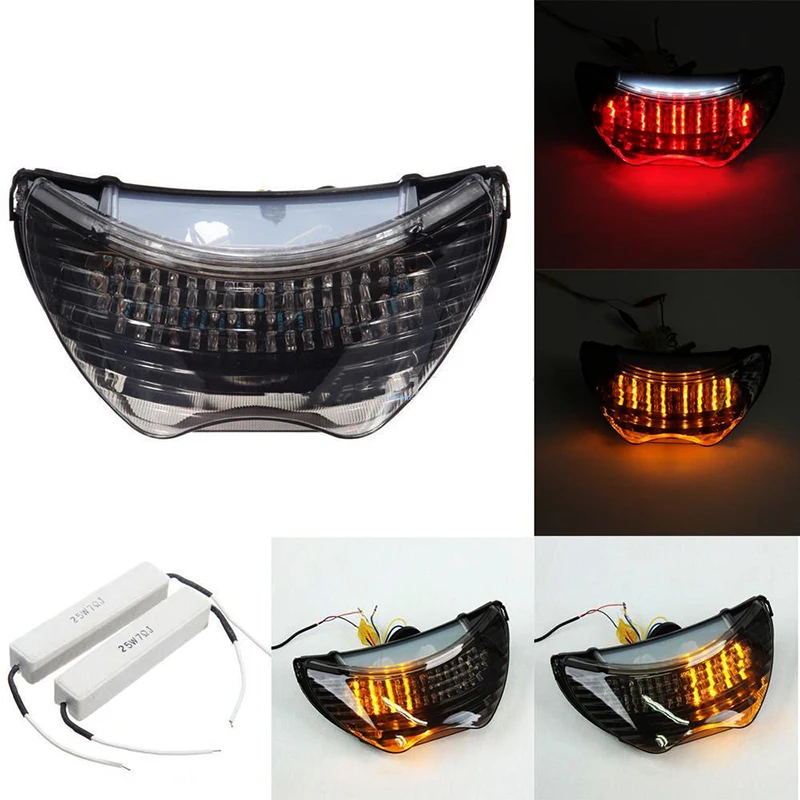 Nuoxintr Motorcycle LED TailLights Brake Tail Lights Integrated Turn Signals Indicators For Honda CBR 600 F4i CBR 900RR 1999-06