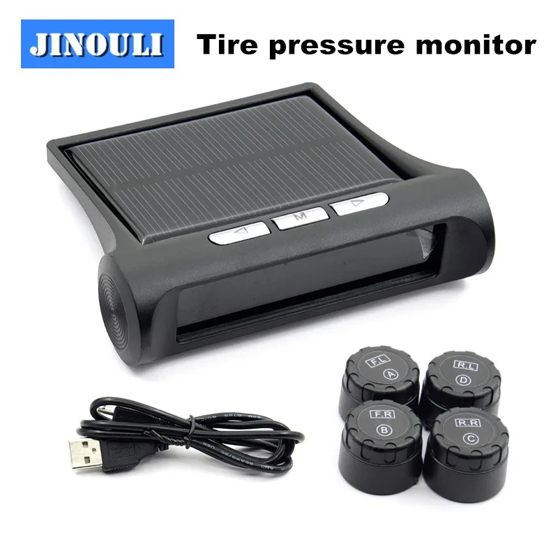 2018 Newest Tire Pressure Monitoring Car Bluetooth BLE TPMS 4 External Sensor for Android iOS In