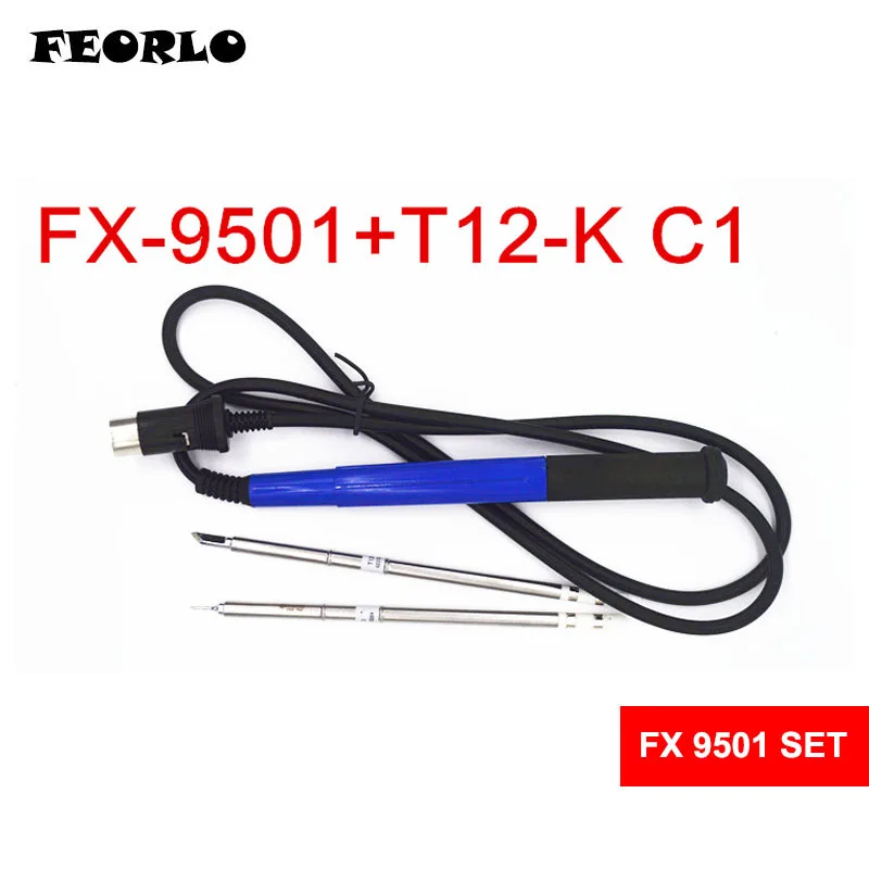 Паяльник FEORLO 220 в 70 Вт для T12 FX 9501 паяльная ручка T12 паяльник наконечники для FX-951 паяльная станция