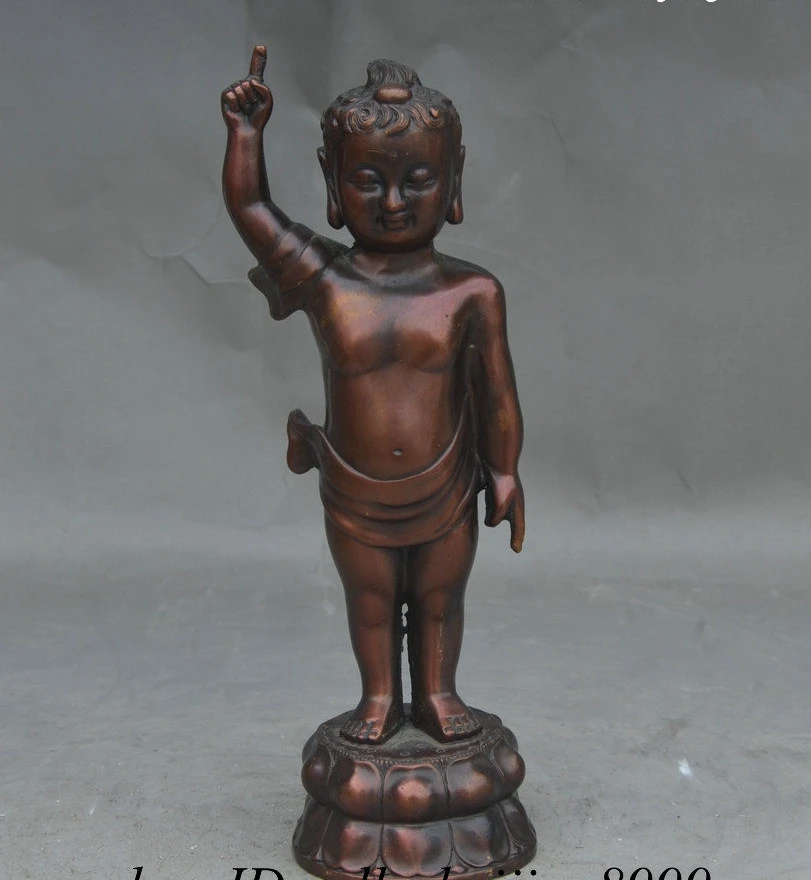 10&quot Tibet Buddhism Bronze by heaven Sakyamuni Shakyamuni Prince Buddha Statue | Дом и сад