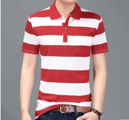 Мужская рубашка мужская с коротким рукавом полосатая рубашка качественный стиль 19 - Цвет: F18