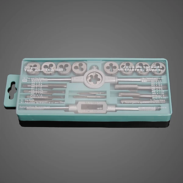 20pcs  M3-M12 Screw Thread Metric Plugs Taps Tap wrench Die Wrench Set