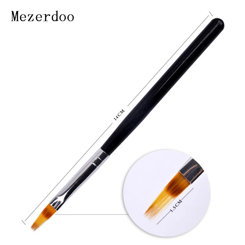 

2Pc Nail Art Gradient Uneven Brush Pen Black UV Gel Polish 3D Tips Jagged Gradient Painting Drawing Wood DIY Tools Manicure