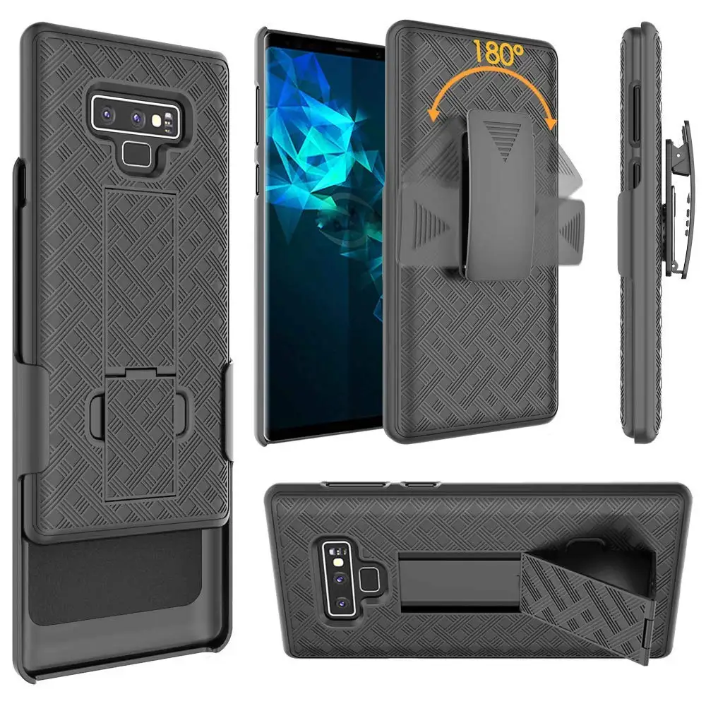 

Combo Shell Holster Slim Belt Clip Armor Case Cover For Samsung Note 9 S9 Plus Note 8 S9 Kickstand Heavy Duty Armor Capa Coque
