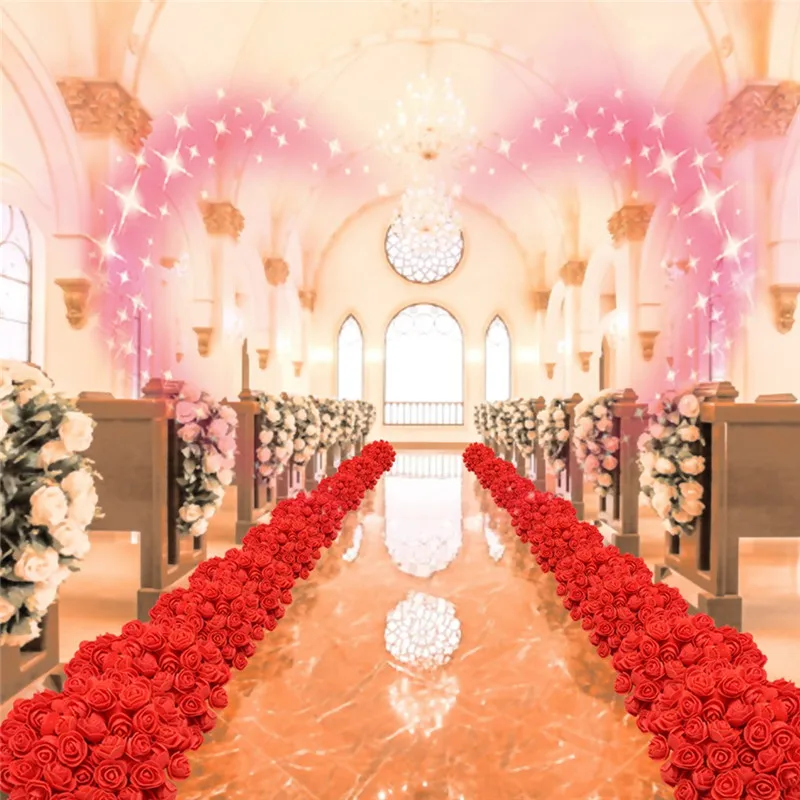 

100PCS /Bag DIY Foam Multicolor Fake Foam Rose Artificial Flowers Cheap Decor For Home Wedding Gifts Artificial Supplies