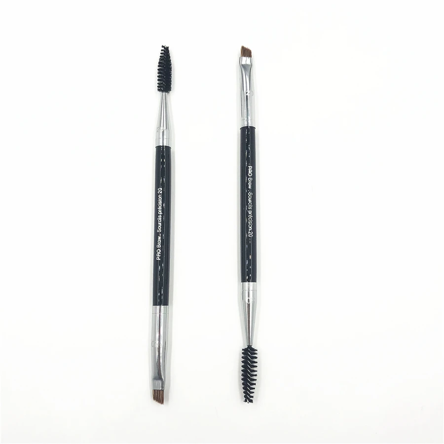 

High Quality #20 Pro Double End Angled Precision Eyebrow Brush Mascara Eyelash Makeup Brush Cosmetic Tool