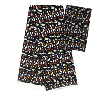 

4+2yards Pretty Pattern African 100% silk chiffon lace wax prints for lady dress stretch high-class printed silk fabric f88-12