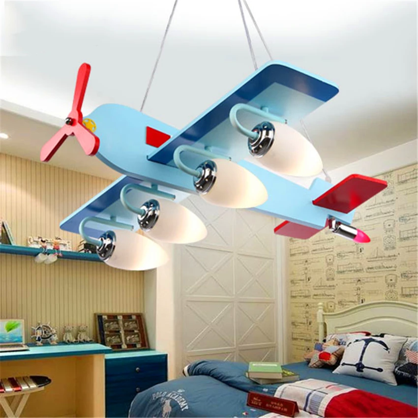 

Morden LED Pendant Lights Living Childrens Aircraft Room Pendant Lamp Creative Cartoon Personality LED Bedroom Room Hanging Lamp