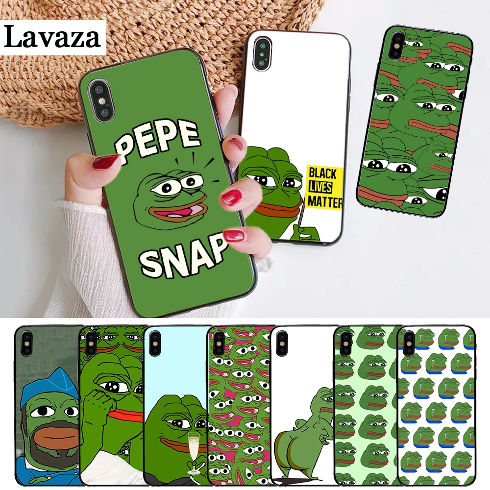 

Lavaza the Frog meme pepe Colorful Cute Silicone Case for iPhone 5 5S 6 6S Plus 7 8 X XS Max XR
