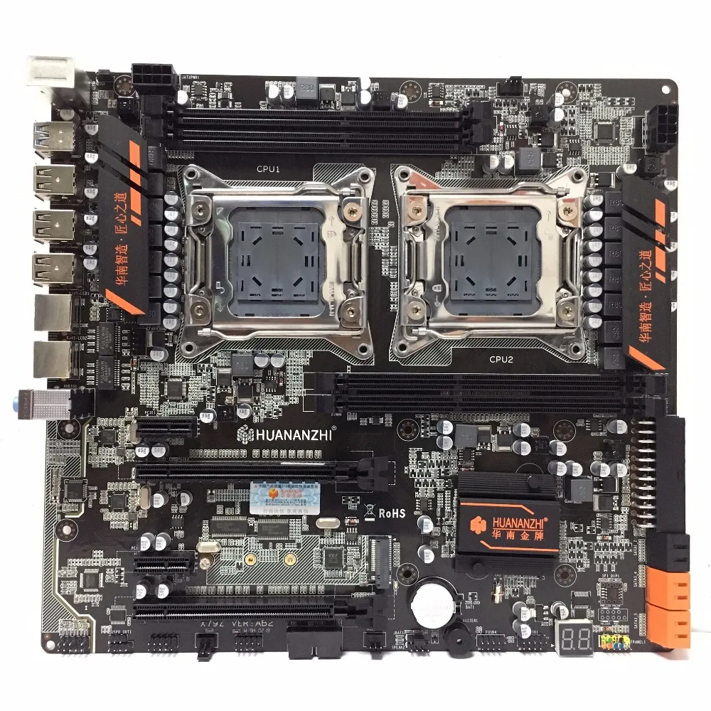 Материнская плата HUANANZHI X79 с двумя процессорами LGA2011 LGA 2011 двойным процессором DDR3
