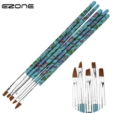 EZONE 5 шт. нейлоновая кисть для рисования пластиковая Handel с милым цветочным принтом разные формы кистей для масляная акварельная картина художественная поставка