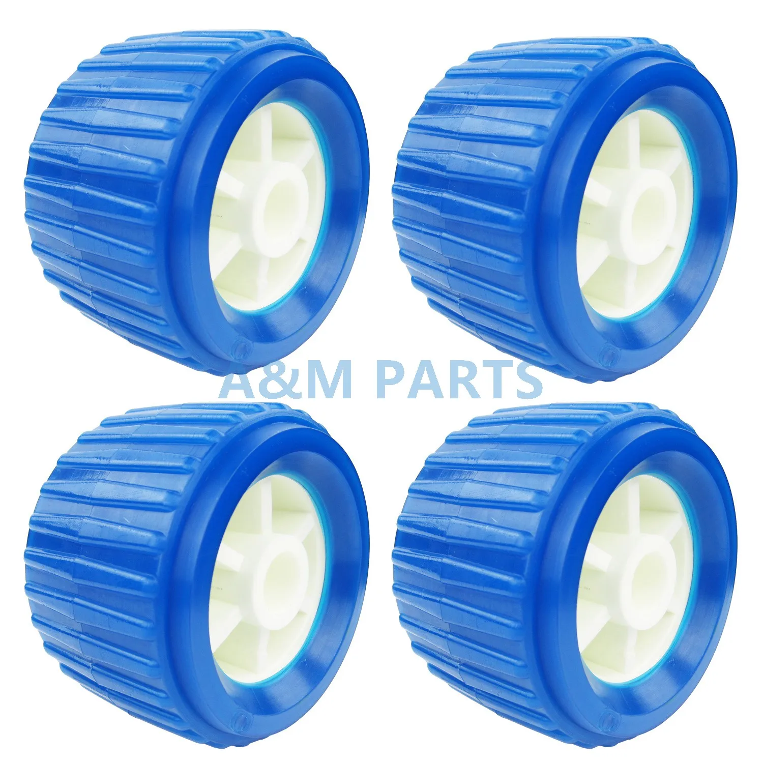 

4PCS Boat Trailer Roller Marine Inflatable Boat Ribbed Wobble Roller Plastic