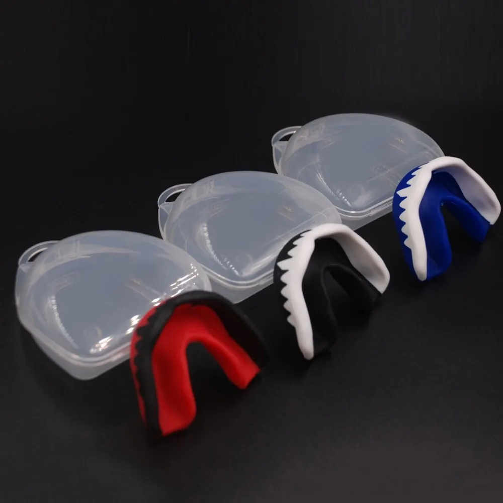 Professional Soft EVA Mouth Guard Adult Karate Muay Safety Mouth Protective Teeth Guard Sport Football Basketball Thai Boxing