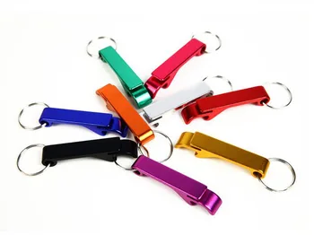 

200pcs/lot New Free Shipping promotion customed printed logo gift Metal aluminum alloy bottle opener metal keychain laser LOGO