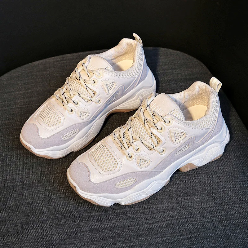 2019 женские кроссовки со звездным дизайном на платформе 5 см удобная женская обувь