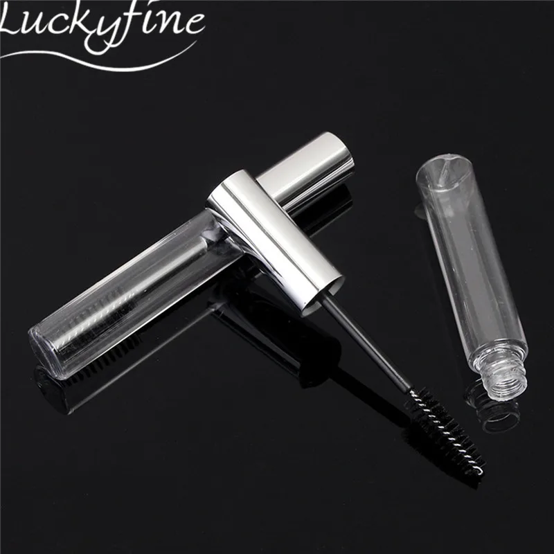 

5pcs 10mL Empty Mascara Tube Eyelash Cream Vial Liquid Bottle Container Silver Cap Wuth Plug Cosmetic Mascara Packaging Makup