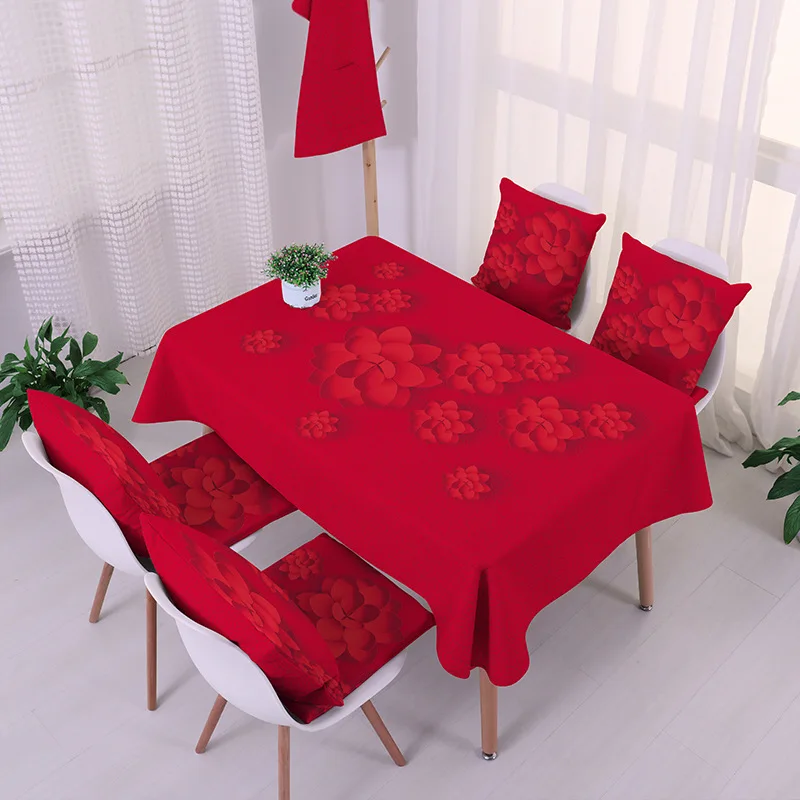 

Digital Printing Flower Pattern Europe Cotton Linen Table Cloth Restaurant Picnic Party Wedding Decoration Household Items