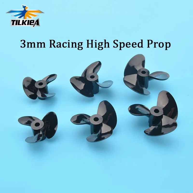 

1 pc High Speed 3mm Prop RC Boat 3 Blades Propeller High Toughness Positive&Reverse 3 Blades Paddle for Rc Racing Boat