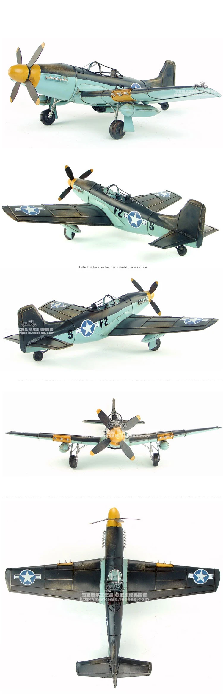 Военная модель игрушки Второй мировой войны США P-51 Мустанг боец ручной работы металлическая модель самолета игрушка для мальчиков Подарочная Коллекция