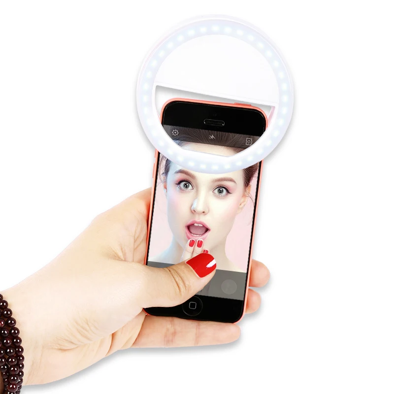 Universal Smart Phone LED Flash Light Up Selfie Luminous Phone Ring