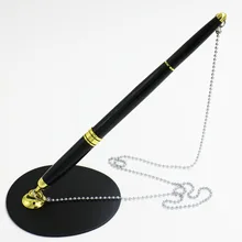 Бизнес офисного получения стол металла гелевая ручка с цепочкой ручка подставка-держатель с защитой от блуждают цепи ручка