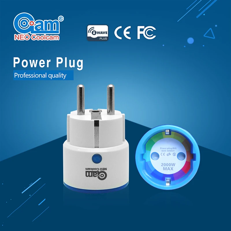 NEO Coolcam Z-WAVE PLUS NAS-WR01ZE EU Smart Power Plug Socket Home Automation Alarm System Home Z Wave 868.4MHz Video Frequency