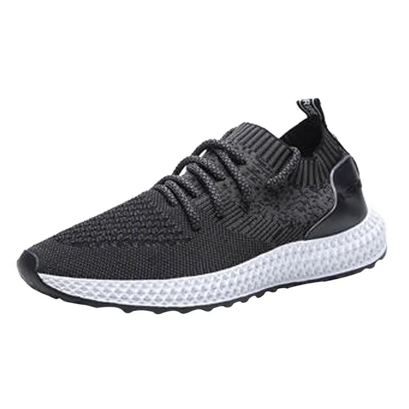 MoneRffi Men Knitting Vulcanize Shoes Sneakers Breathable Casual Male Air Mesh Lace Up Shoes Tenis Spring Adult Trainer