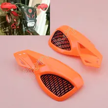 Оранжевые ручные охранники мотоцикл щетка 7/8 ''22 мм пластиковая сетка Накладка для стойки мотоцикл части ручка для мотокросса охранники протектор