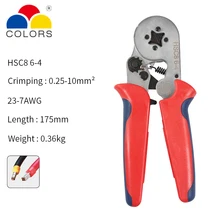 HSC8 6-4A провод разъема обжимные набор щипцов обжимные инструменты для трубчатые Клеммы+ провод клещи обжимные для зачистки набор кримпер