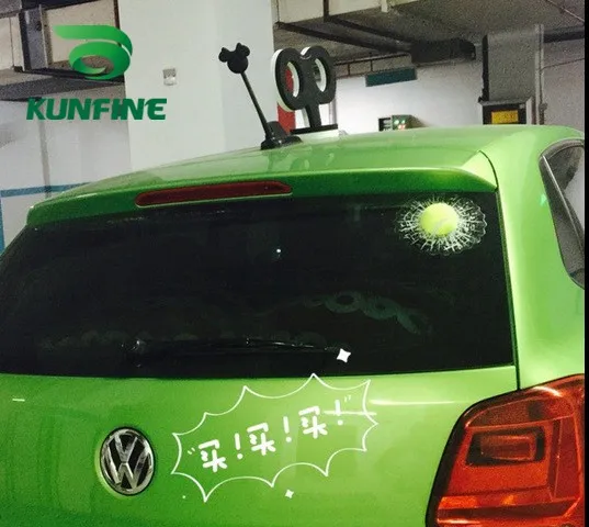 3D Tennis Ball Hit Window Car Sticker Tailgate Decal A