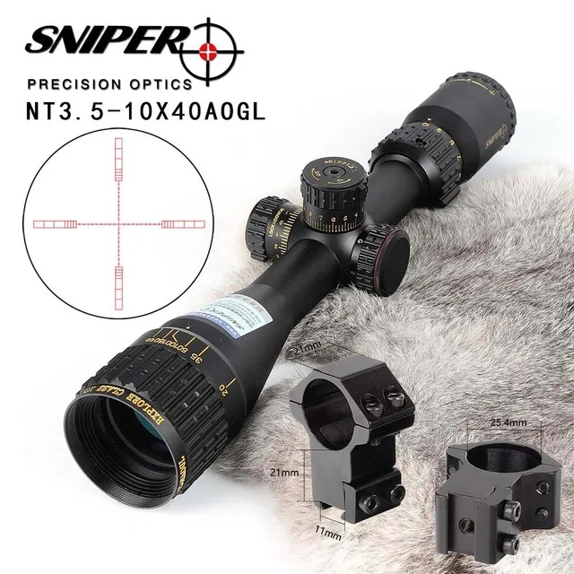 SNIPER NT 3,5-10X40 AOGL охотничьи оптические прицелы, тактические оптические прицелы, пистолетный рефлекторный прицел, голографический прицел - Цвет: 4