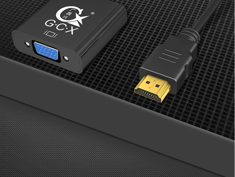 GCX HDMI в VGA видео конвертер 1080P мужчин и женщин HDMI2VGA адаптер с аудио кабель для ПК ТВ коробка проектор HDMI VGA шнур