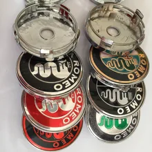 4 pçs 56mm 60mm roda de carro centro hub tampa emblema roda decalque à prova de poeira para alfa romeo mito 147 156 159 166 giulietta aranha