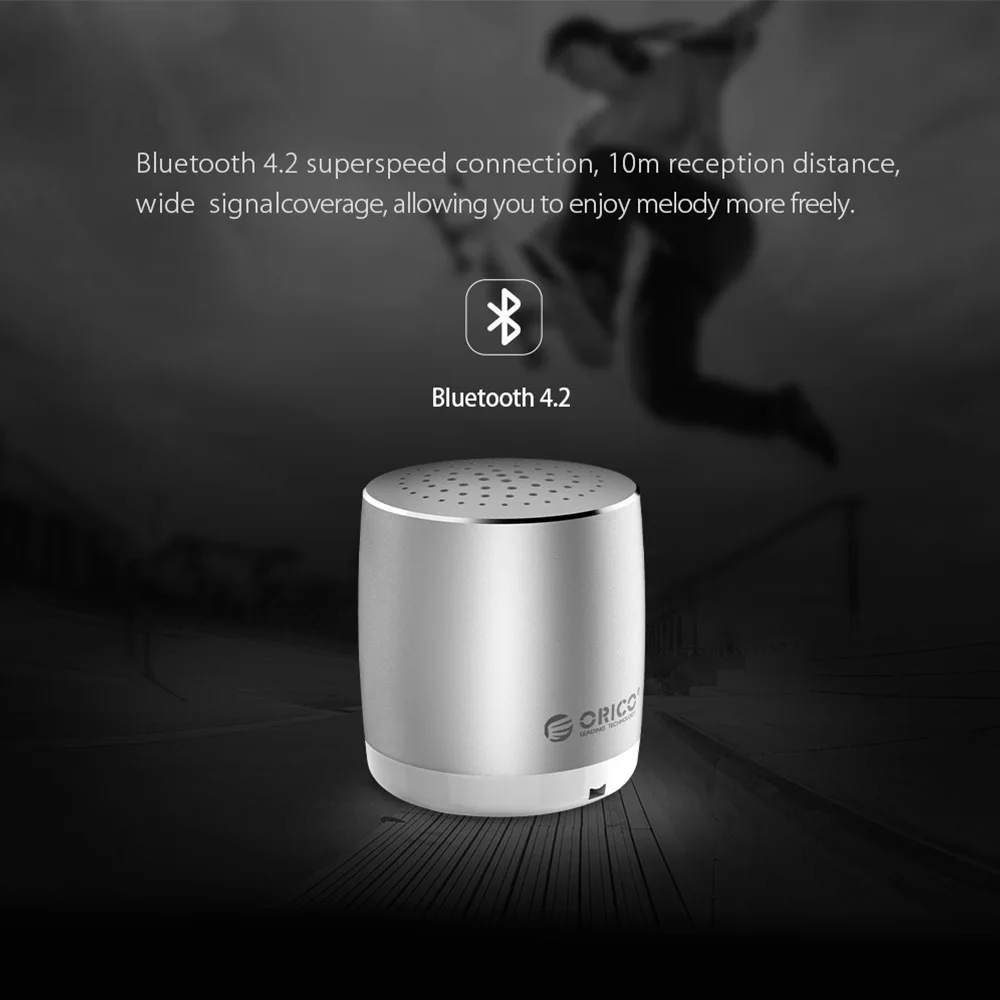 ORICO Мини Портативный беспроводной Bluetooth динамик Улучшенный бас 3D стерео музыка
