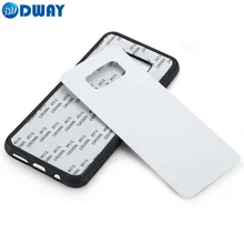 2D ТПУ резиновый сублимационный пустой корпус чехол для Samsung Galaxy S8 DIY чехол для телефона TPU+ PC с пластиной алюминий 100 шт/партия