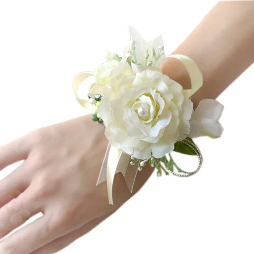 Buy 4 Pcs/lot Wrist Corsage wristband Roses Wrist