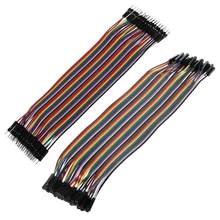 80 шт. набор: 20 см длина F/F без пайки гибкий Макет соединительный кабель провод 40 шт+ 40 шт 20 см 2,54 мм штекер для мужчин макет