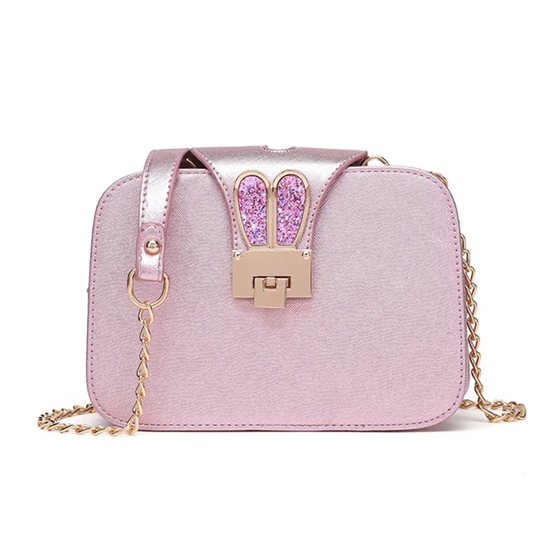 Women Handbags Casual Rabbit Ear Crossbody Shoulder Bags Fashion Chain Designer PU Leather Metal Lock Mini Square Bag SS0417 (15)