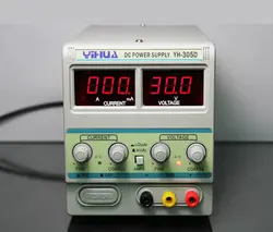 Высокое качество 220 В YIHUA 305D 30 5A Регулируемый DC Блок питания для ПК ремонт ноутбука мощность тесты регулируется питание