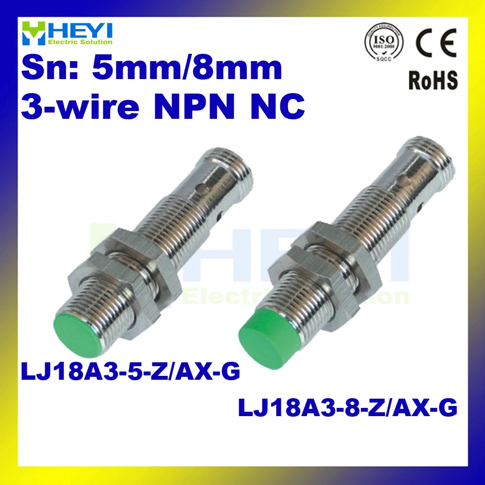 

LJ18A3-5-Z/AX-G LJ18A3-8-Z/AX inductive proximity sensor 6-36VDC 3-wire NC metal inductance sensor without cable