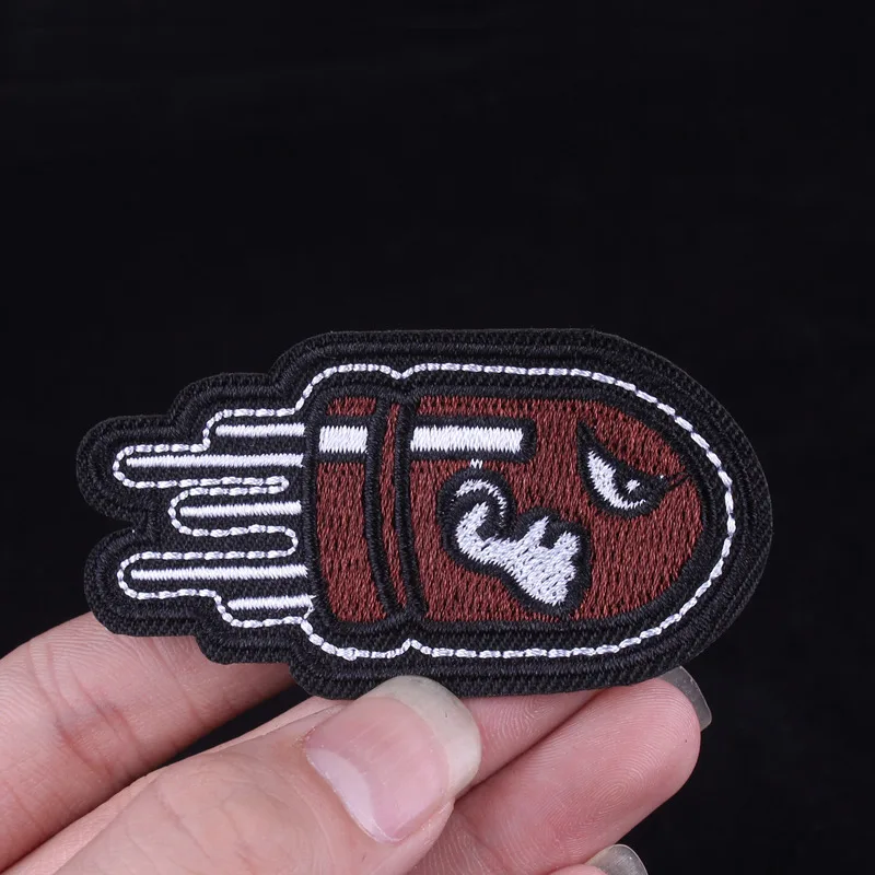 

Pulaqi Bullet Military Patch Embroidered Patches For Clothing Iron On Patches E