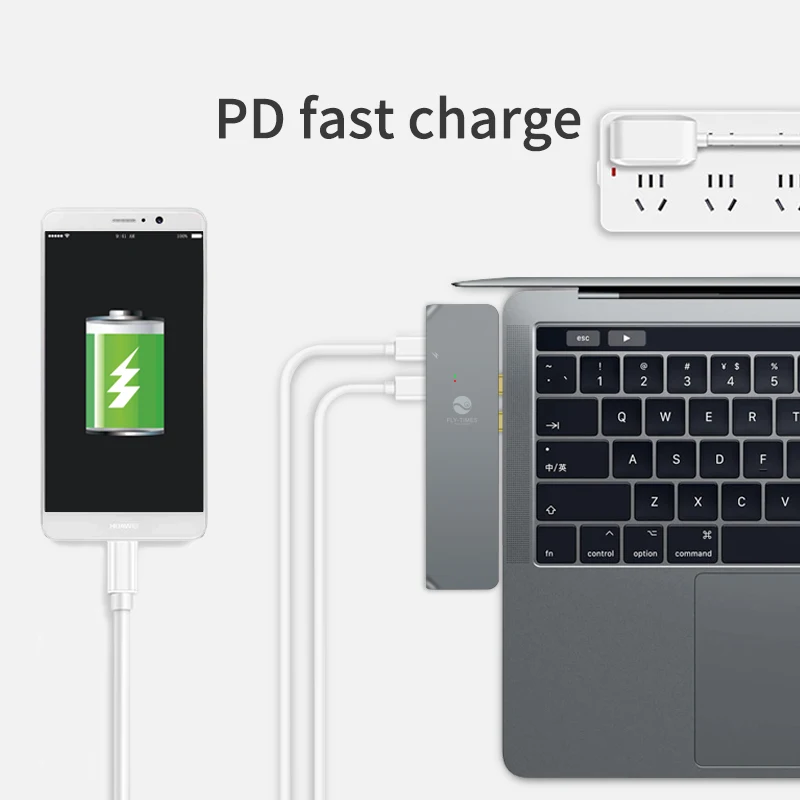 Сдвоенный usb C концентратор к HDMI адаптер 4 K Thunderbolt 3 USB type с TF SD слот PD для MacBook Pro 2017