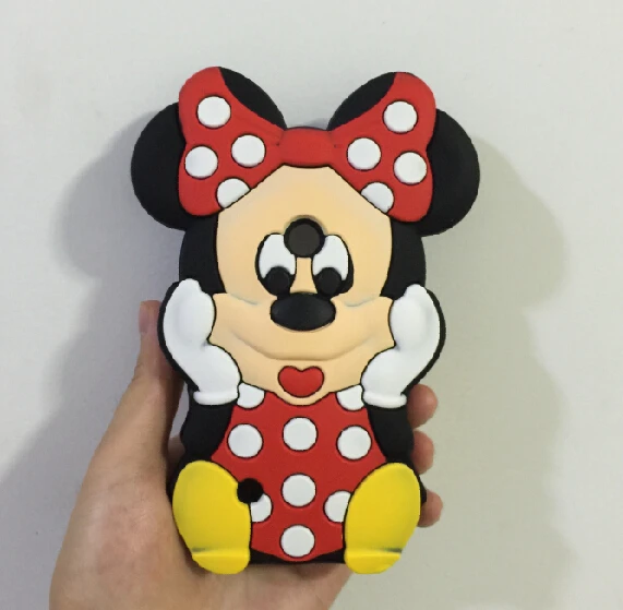 3D Red Bow Cartoon Minnie Mouse Silicone Back Cover Case for Nokia Lumia 530 N530 Free Shipping