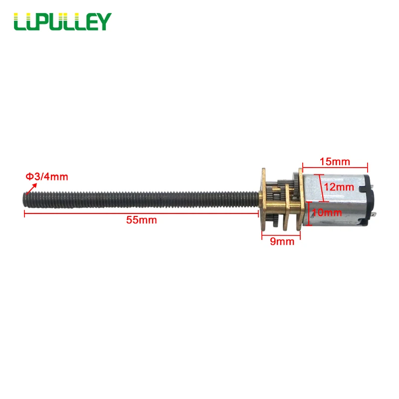 Резьбовой стержень редуктора постоянного тока LUPULLEY N20 M4 выходной вал 55 мм длина 3