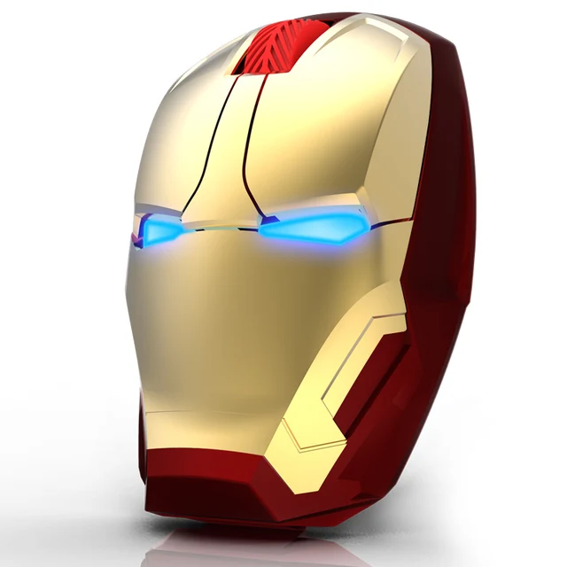 Iron Man Mouse Wireless Mouse Gaming Mouse Gamer Computer Mice Button Silent Click 800/1200/1600/2400DPI Adjustable computer