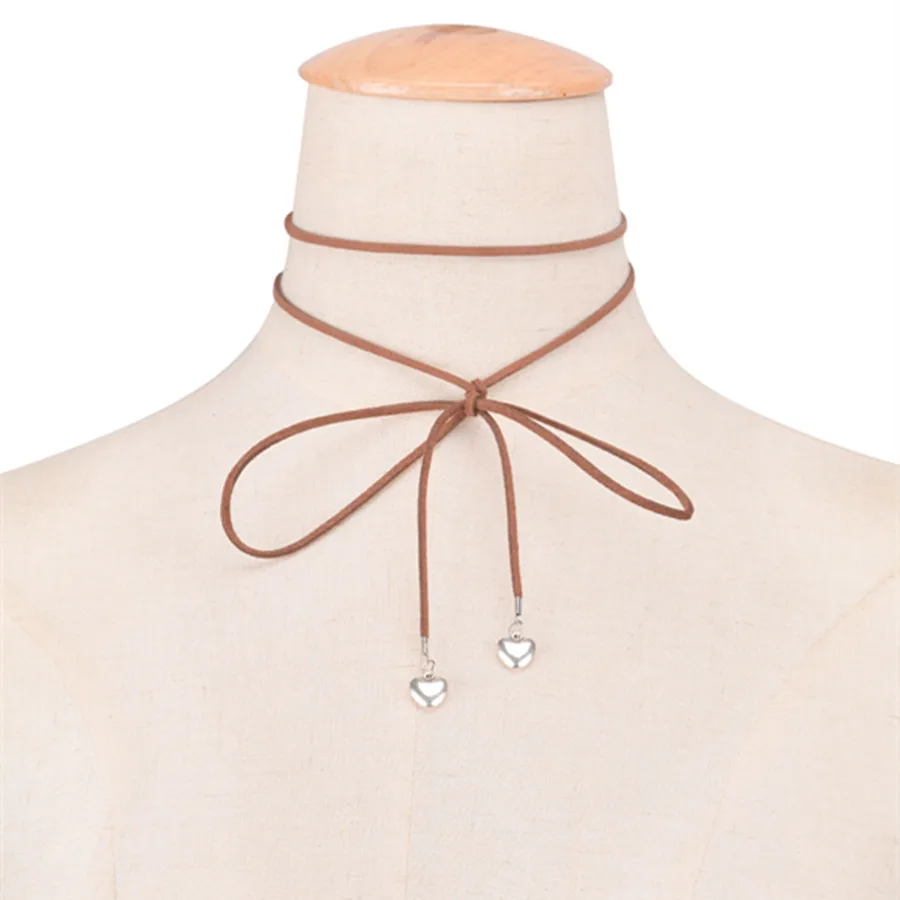 Buy Black Velvet Choker Necklace Women Long Heart