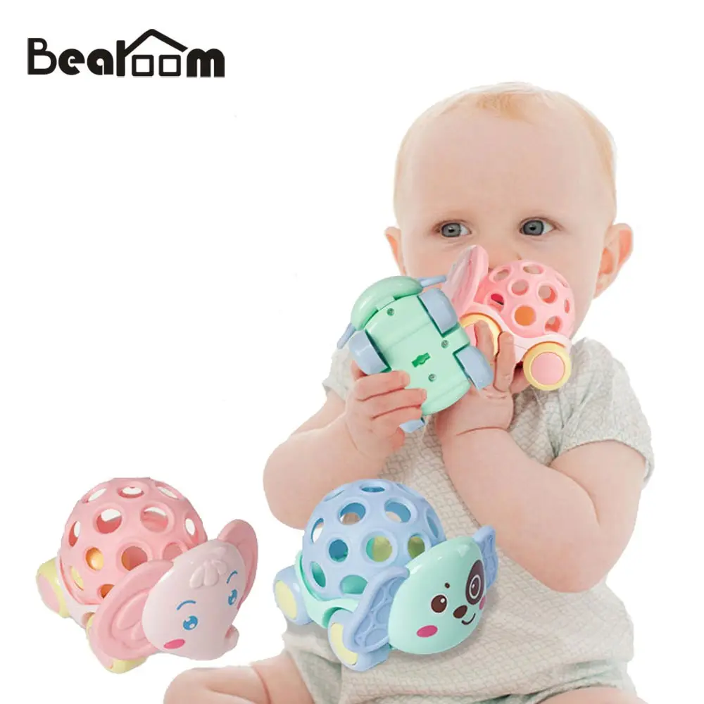 Bearoom Мягкий прорезыватель для зубов Мобильная погремушка игрушки животные