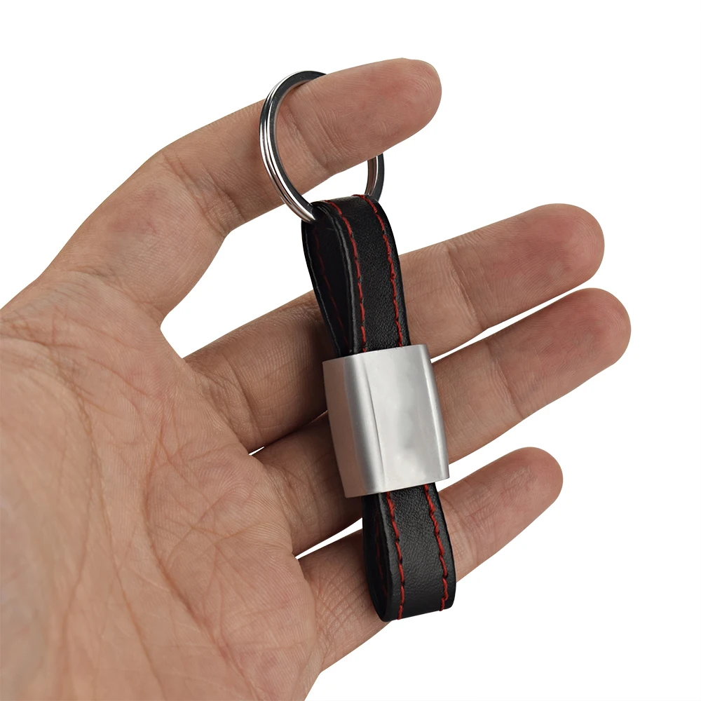 

4pcs Metal with Leather Car Keychain Ring for Audi Sline A3 A6 C6 A1 B6 B8 A5 A7 A8 TT Q5 Q7 RS S4 S5 S6 S7 S8 Car Accessories